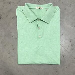 Peter Millar Men's Performance Golf Polo Lime Green Sz XL
